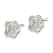 Sterling Silver Polished Flower Post Earrings - Birthstone Company