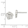 Sterling Silver Polished Flower Post Earrings - Birthstone Company