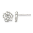 Sterling Silver Polished Flower Post Earrings - Birthstone Company
