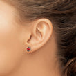 Sterling Silver Polished Red/Black Enameled Ladybug Post Earrings - Birthstone Company