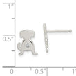 Sterling Silver Polished CZ Dog Post Earrings - Birthstone Company