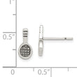 Sterling Silver Antique Tennis Racquet Post Earrings - Birthstone Company