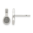 Sterling Silver Antique Tennis Racquet Post Earrings - Birthstone Company