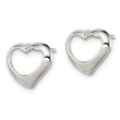 Sterling Silver Rhodium-plated Heart Post Earrings - Birthstone Company