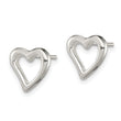 Sterling Silver Heart Post Earrings - Birthstone Company
