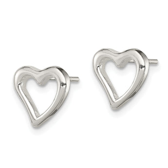 Sterling Silver Heart Post Earrings - Birthstone Company