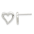 Sterling Silver Heart Post Earrings - Birthstone Company