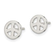 Sterling Silver Peace Sign Post Earrings - Birthstone Company