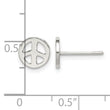 Sterling Silver Peace Sign Post Earrings - Birthstone Company