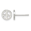 Sterling Silver Peace Sign Post Earrings - Birthstone Company