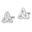 Sterling Silver Rhodium-plated Trinity Symbol Post Earrings - Birthstone Company