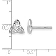 Sterling Silver Rhodium-plated Trinity Symbol Post Earrings - Birthstone Company