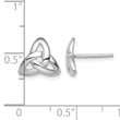 Sterling Silver Rhodium-plated Clear CZ Trinity Symbol Post Earrings - Birthstone Company