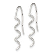 Sterling Silver Polished & Textured Spiral Dangle Earrings