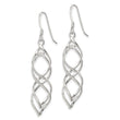 Sterling Silver Polished & Twisted Intertwined Dangle Earrings