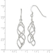 Sterling Silver Polished & Twisted Intertwined Dangle Earrings