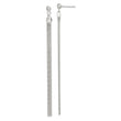Sterling Silver Polished Fancy Long Linear Post Dangle Earrings
