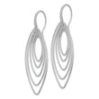 Sterling Silver Rhodium-plated D/C Multi Marquise Shape Dangle Earrings