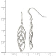 Sterling Silver Polished Fancy Twisted  & Intertwined Dangle Earrings