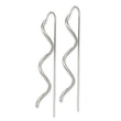 Sterling Silver Polished Spiral Dangle Earrings