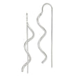Sterling Silver Polished Spiral Dangle Earrings