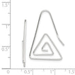 Sterling Silver Rhodium-plated Hook Triangle Earrings