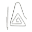 Sterling Silver Rhodium-plated Hook Triangle Earrings