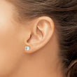 Sterling Silver Rhodium-plated Polished Round 7mm CZ Stud Earrings - Birthstone Company