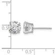 Sterling Silver Rhodium-plated Polished Round 7mm CZ Stud Earrings - Birthstone Company