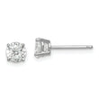 Sterling Silver Rhodium-plated Polished Round 5mm CZ Stud Earrings
