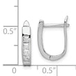 Sterling Silver Rhodium-plated CZ Hinged Hoop Earrings - Birthstone Company