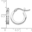 Sterling Silver Rhodium-plated CZ Hoop Earrings - Birthstone Company