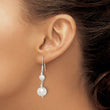 Sterling Silver Polished 6-10mm Freshwater Cultured Pearl Dangle Earrings - Birthstone Company