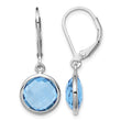 Sterling Silver Rhodium-plated Blue Topaz Earrings - Birthstone Company