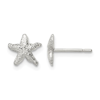 Sterling Silver Starfish Mini Earrings - Birthstone Company