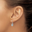 Sterling Silver Rhodium-plated Diamond and Aquamarine Earrings - Birthstone Company
