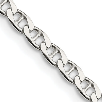 Sterling Silver 3.15mm Flat Cuban Anchor Chain