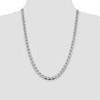 Sterling Silver Rhodium-plated 7.4mm Flat Cuban Anchor Chain