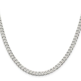 Sterling Silver 5mm Beveled Curb Chain