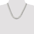 Sterling Silver 10.6mm Beveled Curb Chain