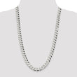 Sterling Silver 10.6mm Beveled Curb Chain