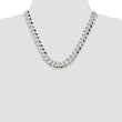 Sterling Silver 12.3mm Beveled Curb Chain