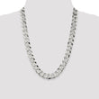 Sterling Silver 13mm Beveled Curb Chain