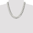 Sterling Silver 14mm Beveled Curb Chain