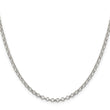 Sterling Silver 3mm Semi-solid Rolo Chain