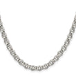 Sterling Silver 6.5mm Semi-solid Rolo Chain