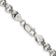 Sterling Silver 6.5mm Semi-solid Rolo Chain
