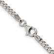 Sterling Silver 925 Women's Polished Curb Chain Necklace 18 Elegant - 22