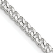 Sterling Silver 925 Women's Polished Curb Chain Necklace 18 Elegant - 22