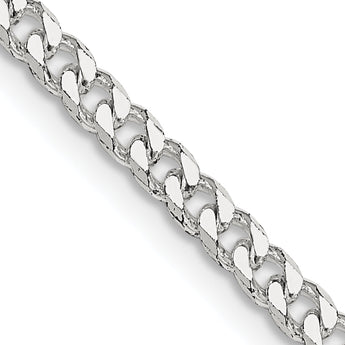 Sterling Silver 925 Women's Polished Curb Chain Necklace 18 Elegant - 22